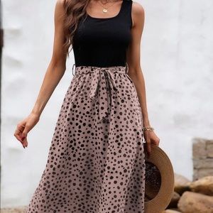 Tank top A-line dress with belt small